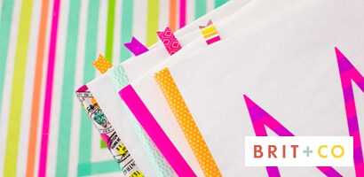 Washi Tape Book Covers – Brit + Co.
